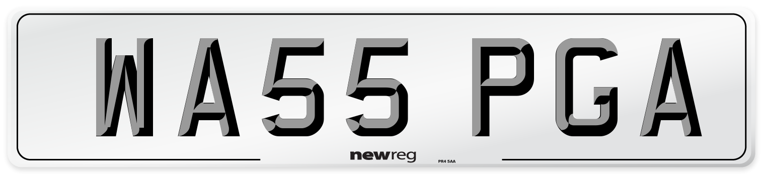 WA55 PGA Number Plate from New Reg